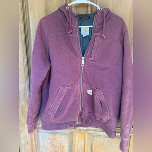 Women’s Carhartt Purple Full-Zip Hoodie insulated Large
